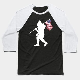 Bigfoot American Flag Baseball T-Shirt
